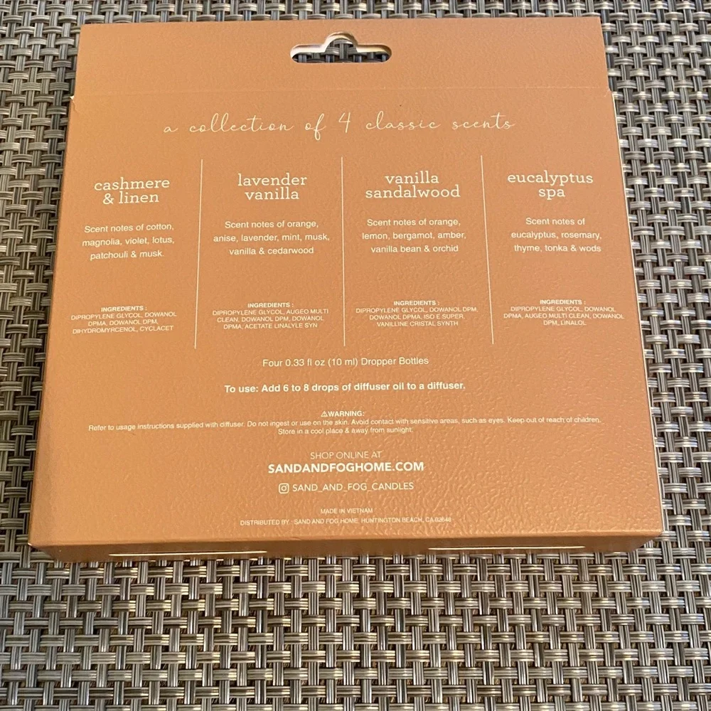 Natural Home California Fragrance Diffuser Oils 4 Pack